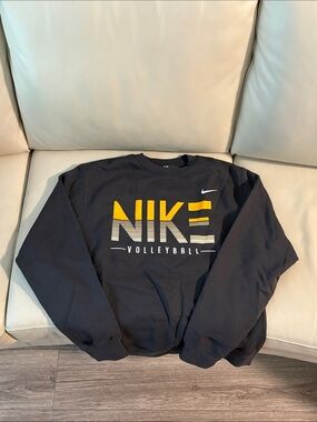 Nike Black Crewneck Sweatshirt with Yellow & White Logo